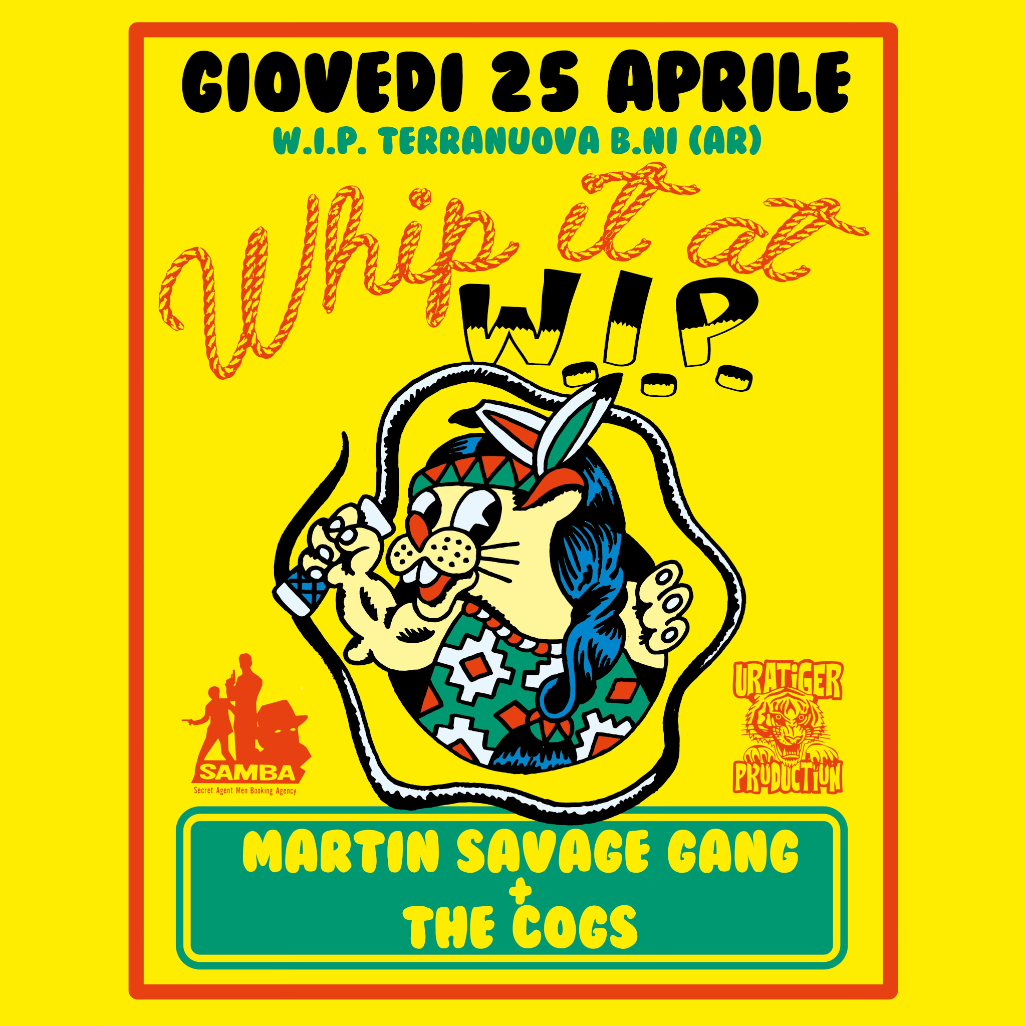 Whip It At Wip: Martin Savage Gang (Sve) + the Cogs (ita)
